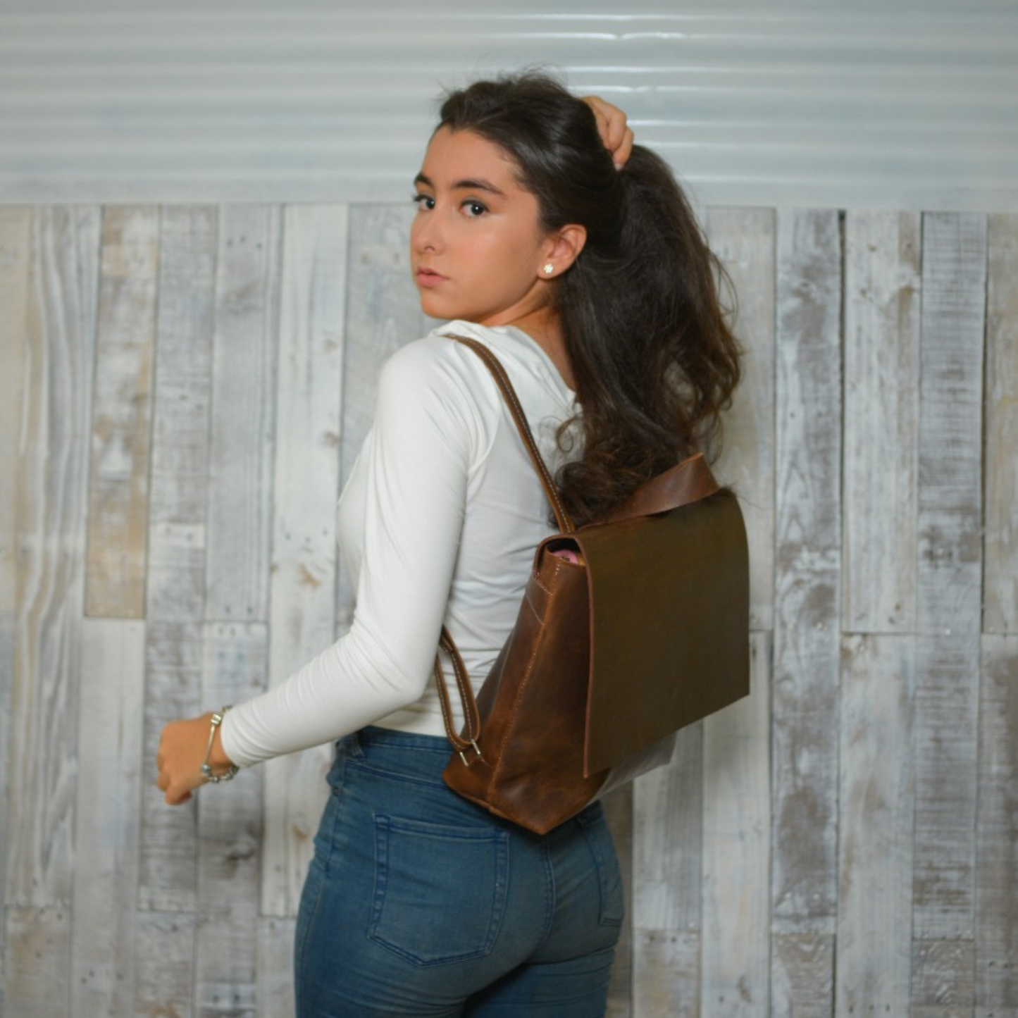 The Leather School Bag